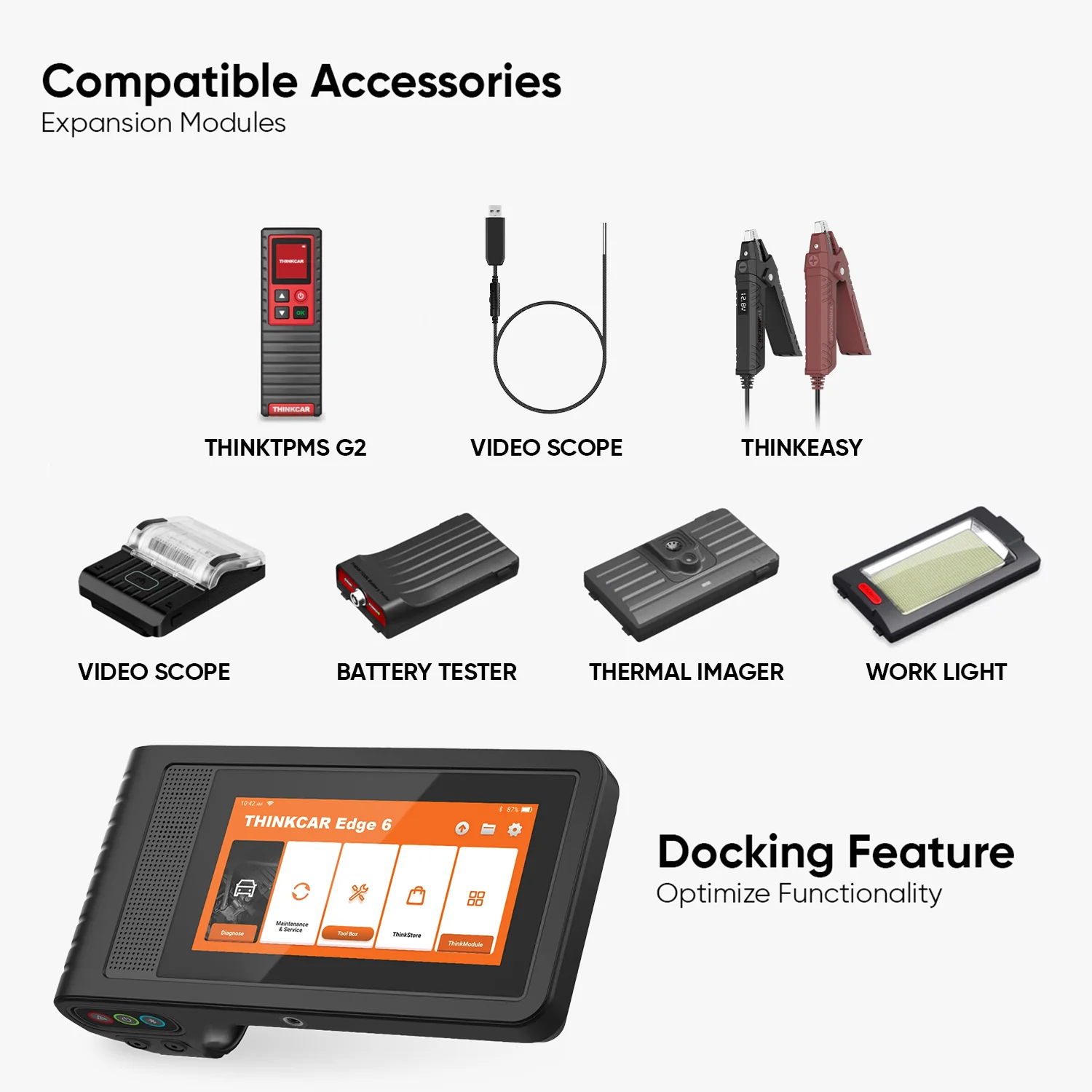 Thinkcar Edge 6 - OBD2 Scanner Vehicle Diagnostic Testing Tool Car Code Reader - Image 5
