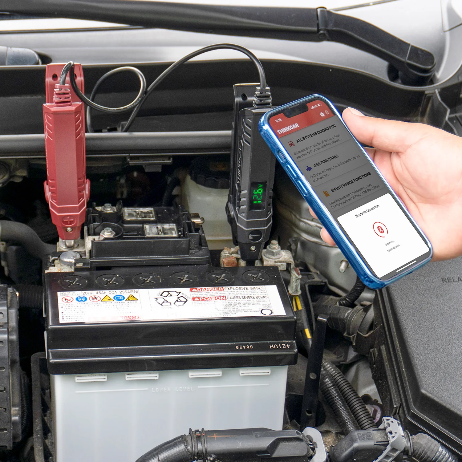 Thinkcar ThinkEasy V2 - Car Battery Tester with Bluetooth 5.0 + App Automotive Alternator Tester - Image 4