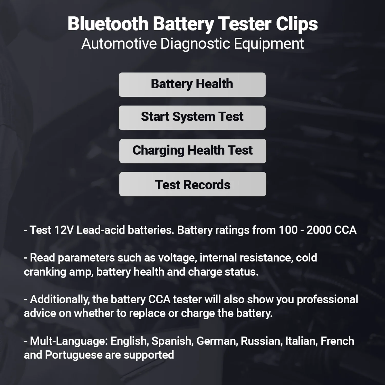 Thinkcar ThinkEasy V2 - Car Battery Tester with Bluetooth 5.0 + App Automotive Alternator Tester - Image 9