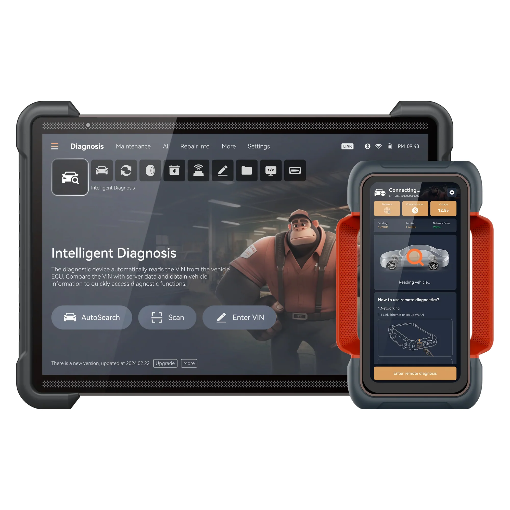 Thinkcar Platinum 399 14-Inch Professional Diagnostic Tablet - Bi-Directional OBD2 Scanner with ECU Coding