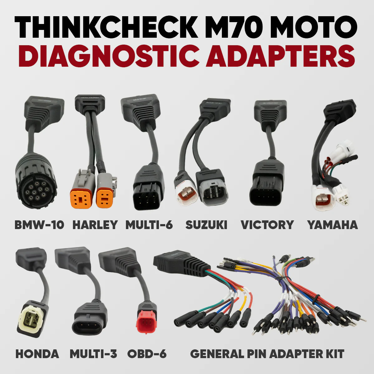 Thinkcar THINKCHECK M70 MOTO 5-Inch Plug & Play Motorcycle UTVs Diagnostic OBD2 Scan Tool - Image 8