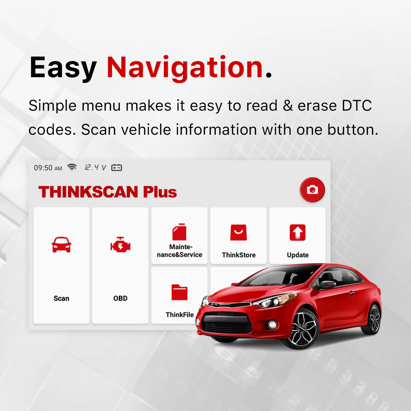 Thinkcar THINKSCAN PLUS S6 5-Inch OBD2 Scanner Automotive Diagnostic Scan Tool 5 Reset Services Car Code Reader - Image 5